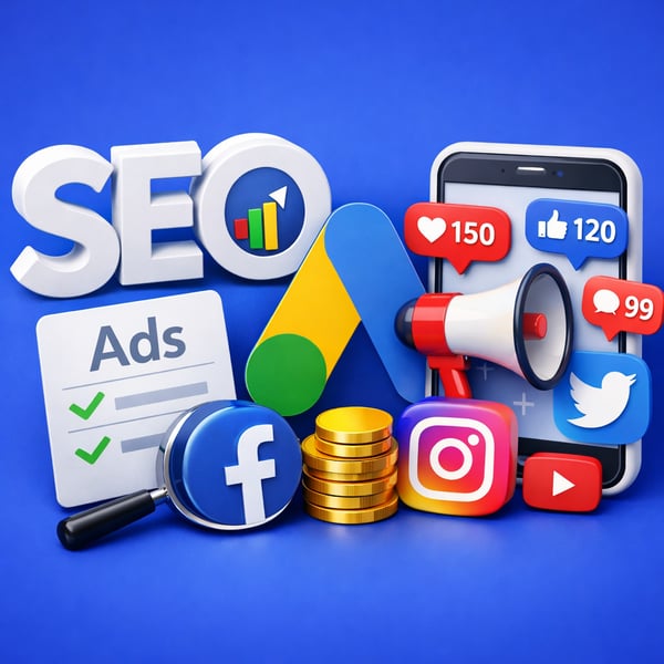 photographic seo google ads social media advertising icons in the same image with 544FFF background bring the images closer together-1