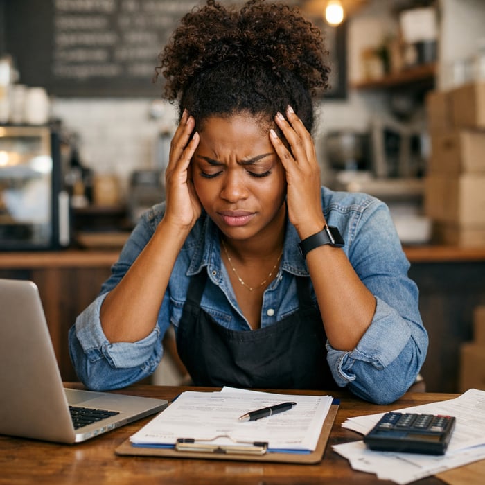 photographic young black frustrated service business owner-1